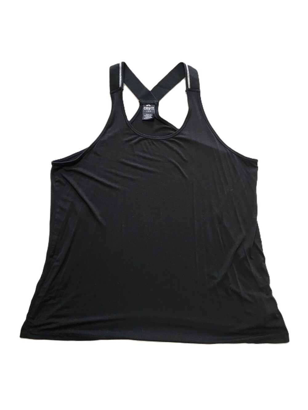 Crivit Raceback Tank Top Women Large 12/14 Black